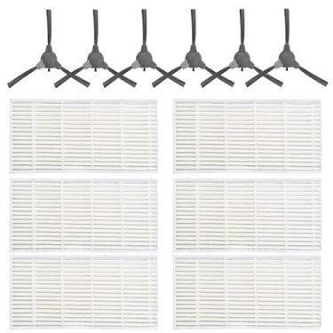 Imagem de Mestrol Kit de Acessórios para Aspirador de Pó com 12 Peças, 6 Filtros e 6 Escovas Laterais, Compatível com ROPVACNIC A1, S1 e Tipdiy G90