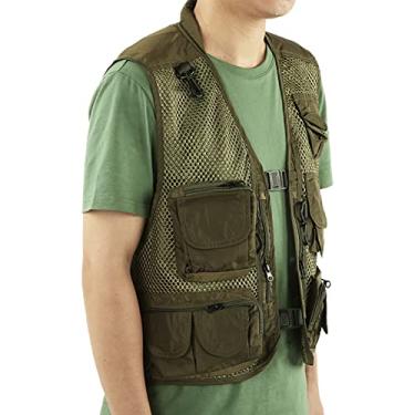 Imagem de Colete de Pesca, Leve e Respirável, MultiMesh, MultiPocket, Grande Capacidade, para Atividades Ao Ar Livre, Nylon Poliéster, Tamanho M L XL (M)
