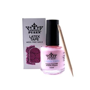 Imagem de PUEEN Fita de látex Líquido Descascar Cutícula Protetor de barreira de pele Arte para unhas Palisada Removedor de Esmalte 15 ml Rosa - BH000584