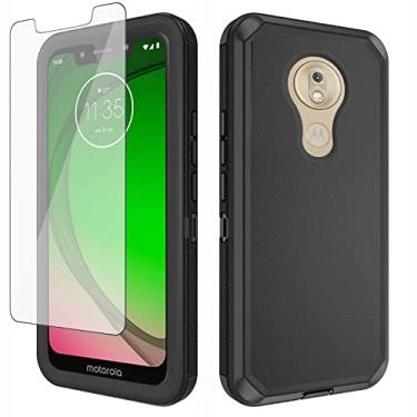 Imagem de Capa de telefone para Moto G7 Play/MotoG7 Optimo XT1952DL/Tmobile Revvlry com protetor de tela e capa de celular híbrida à prova de choque acessórios de proteção Motorola MotoG7Play Moto7 G 7 7G