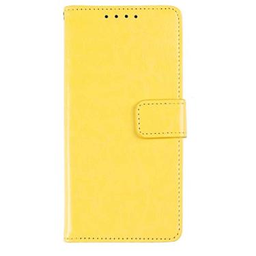 Imagem de NEKOYA Capa de telefone para Meizu MX6, capa carteira flip de couro liso com slot para cartão, suporte e fecho magnético, capa de couro Meizu MX6 amarela