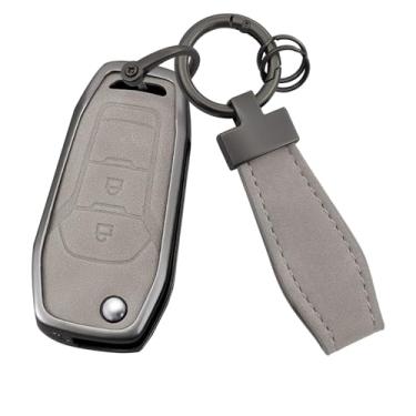 Imagem de HIBEYO Capa de chaveiro de 2 botões compatível com Ford Maverick F-150 F-250 F-350 F-450 F-550 Super Duty Lightning Ranger Bronco Expedition Escape Explorer Fusion EcoSport F-650 F-750-Short chaveiro