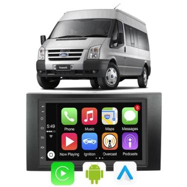 Imagem de Kit Central Multimidia Carplay Android Auto Transit 2009 A 2014 7" Com