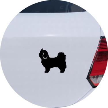 Imagem de Adesivo de Carro Cachorro Raça Maltês - Cor Preto - Melhor Adesivo, Pr