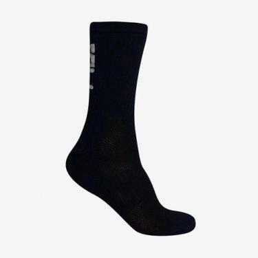 Imagem de Meia Fila Cano Longo Letter, Marinho, 39-43