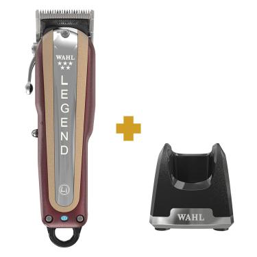 Imagem de Kit Máquina de Cortar Cabelo Wahl Legend Cordless Bivolt + Base carregadora Premium Bivolt Wahl 08591L1-2