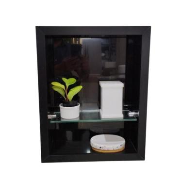 Imagem de Nicho Banheiro Porcelanato 30x41x11 Borda De Alumínio. - Belo Nicho