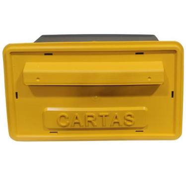 Imagem de Caixa de Correio Amarela de Plástico Duro Parede e Grade - CM GLASS - 