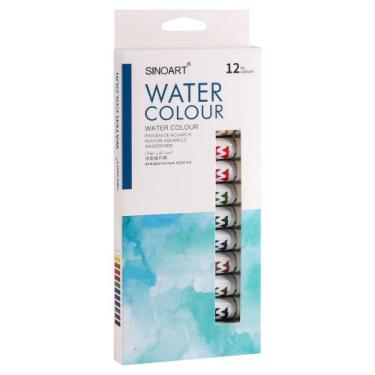 Imagem de Estojo de Tinta Aquarela Sinoart 12 Cores de 12ml