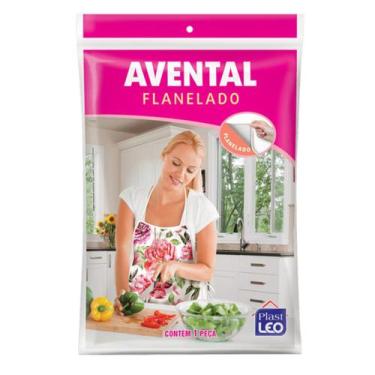 Imagem de Avental Protetor Feminino para Cozinha Estampado Flanelado - Plastleo 