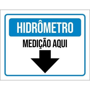 Imagem de Placa Sinalização - Hidrômetro Medição Aqui 36X46 - Sinalizo