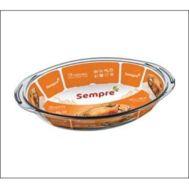 Imagem de Forma Assadeiras De Vidro Forno Oval Abas 1,57lts Marinex - Nadir Figu