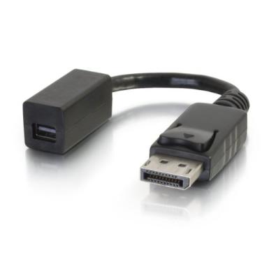 Imagem de C2G Adaptador Mini DisplayPort, macho para fêmea, preto, cabos para Go 18412