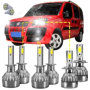 Imagem de Kit Ultra Led Completo Fiat Doblo 2001/20 20000 Lúmens 6500k - Fx Auto