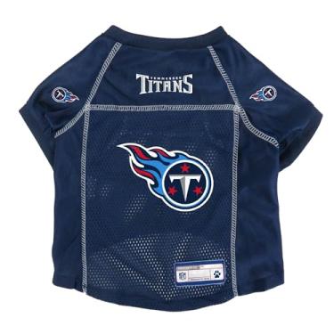 Imagem de Littlearth NFL Tennessee Titans Camiseta básica para animais de estimação, cor do time, pequena