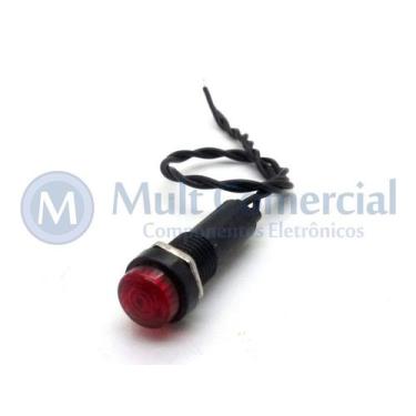 Imagem de Olho de Boi com Rabicho 110V - Vermelho - Multcomercial