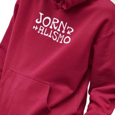 Imagem de Blusa Moletom Masculino Estampado Jornalismo em Algodão Fio 30.1 Pente