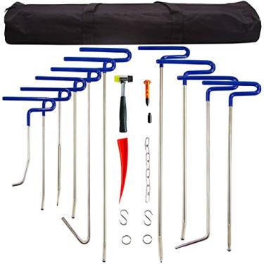 Imagem de LadyRosian Conjunto de hastes de remoção de amassados sem pintura ferramentas de reparo de amassados para removedor de amassados de carro kit de reparo de danos de granizo (B2-B11)