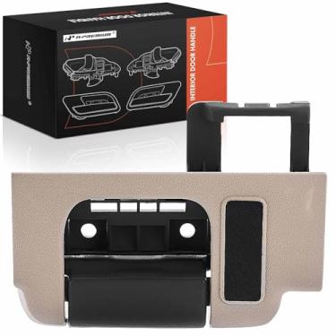 Imagem de A-Premium Maçaneta interna do lado do passageiro traseiro direito compatível com Ford F-150 F150 2009-2014 Pickup de cabine estendida, caixa marrom com alavanca preta, substituição # 9L3Z1822600AB