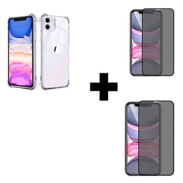 Imagem de 2UN Película 3D Privacidade + 1UN Capinha Anti Impacto Para Iphone 11 