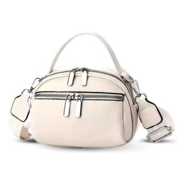 Imagem de Bolsa Transversal Feminina Estilosa Pequena Viagem Passeio - Alwy, Off