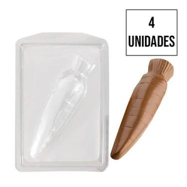 Imagem de Forma de Silicone para Chocolate - Cenoura - 4 Unidades - Crystal Form