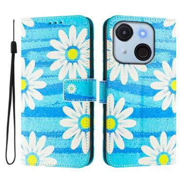 Imagem de Capa carteira para itel A50C, 3 compartimentos para cartão, 1 compartimento para dinheiro, capa flip de couro PU com padrão fofo, capa com fivela magnética à prova de choque, compatível com sem fio