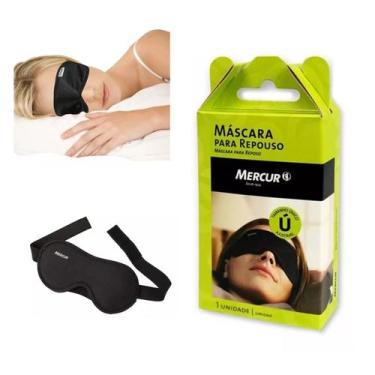 Imagem de MASCARA PRETA DORMIR DESCANSAR OLHOS tiras autocolantes AJUSTAVEL MERC