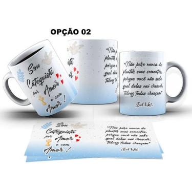 Imagem de Caneca 325ml Catequista Catecismo Igreja Católica Evangélica - LARANJA