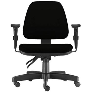 Imagem de Kit 02 Cadeiras de Escritório Giratória Executiva Ergonômica Sky L02 Crepe Preto - Lyam Decor
