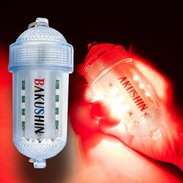 Imagem de FUNKS Luz de pesca LED submersível subaquática alimentada por bateria de pesca noturna Bakushin α (vermelho)