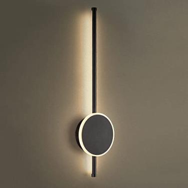 Imagem de Luminária de parede minimalista LED Linear Strip Wall Sconce Luminária de parede, 6000K Lâmpadas de maquiagem Luz de montagem na parede de vaidade, Luzes de lavagem de parede internas para q
