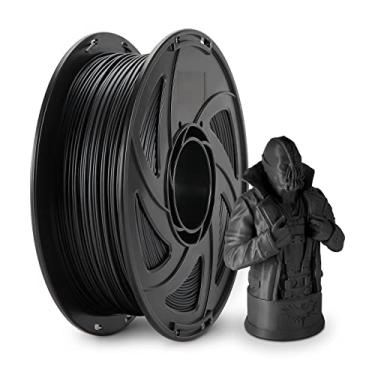 Imagem de JAREES Filamento Petg 1,75, filamento de impressão 3D preto fosco Petg 1,75 mm, precisão dimensional +/- 0,02 mm, carretel de 1 kg (1 kg), serve na maioria das impressoras FDM