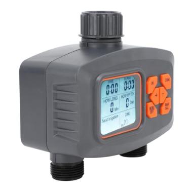 Imagem de Temporizador de Rega de Mangueira de 2 Saídas Com Sensor de Chuva, Temporizador de Aspersão de 2 Zonas, Controlador de Irrigação Automático, Adequado para Gramado, Jardim, Pátio,