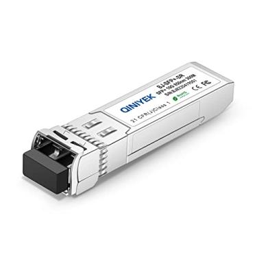 Imagem de QINIYEK Transceptor 10GBase-SR SFP+, compatível com HPE J9150A, Ubiquiti, Mikrotik, Supermicro, Netgear, módulo SFP+ LC multimodo 10G, 850nm MMF, até 300 m