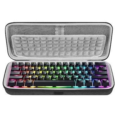 Imagem de Geekria Capa para teclado 60% compacta, bolsa rígida de transporte de viagem para teclado de computador de 61 teclas, compatível com SteelSeries Apex Pro Mini, Razer Huntsman Mini, RK Royal KLUDGE