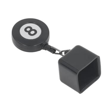 Imagem de Suporte de Giz para Taco de Bilhar Akozon, Caixa de Giz Octogonal Retrátil Preto para 8 Bolas, Caixa de Giz para Taco de Bilhar Com Clipe para Cinto
