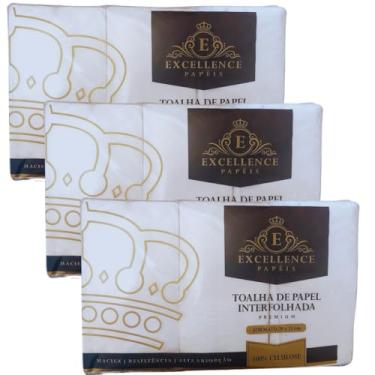 Imagem de Papel Toalha Interfolhado Premium 20x21cm Excellence 2100 Folhas 100% Celulose(3X700)