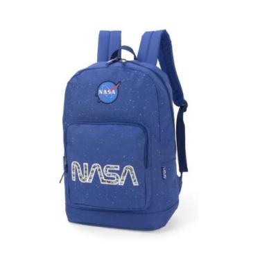 Imagem de Mochila Costas Nasa Astronauta G Juvenil Luxcel Original, Azul