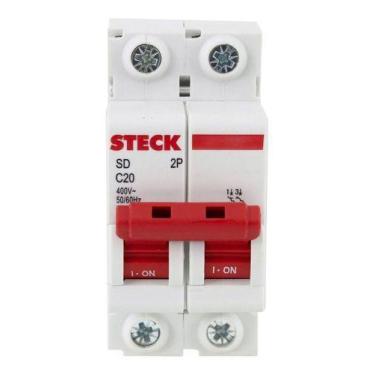 Imagem de Disjuntor Bipolar Serie Sd62 20a 2p Curva c Steck