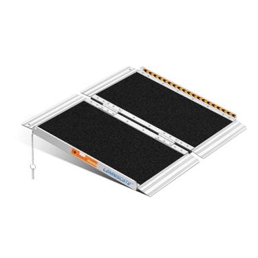 Imagem de LEMNISCATE Rampas Para Cadeiras De Rodas De 2 Pés, Alumínio, Antiderrapantes, Dobráveis, 800 Lbs