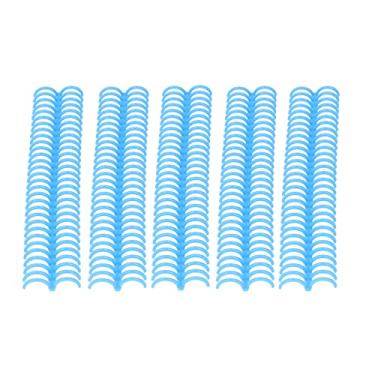 Imagem de Fichário de Folhas Soltas Com 30 Buracos, Anéis Espirais de Plástico, Espinhos de Ligação para Livro de Papel, Scrapbook, Material Escolar de Escritório (Azul)