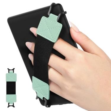 Imagem de MoKo Alça de mão de segurança para tablets de 6 a 8 polegadas, Kindle, Kobo, Fire Tablet, Voyager, Lenovo, Sony, B-lichia-padrão Tequila verde