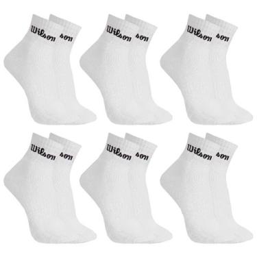 Imagem de Kit 6 Pares Meias Wilson Cano Médio Masculino Adulto 38-43, Branco