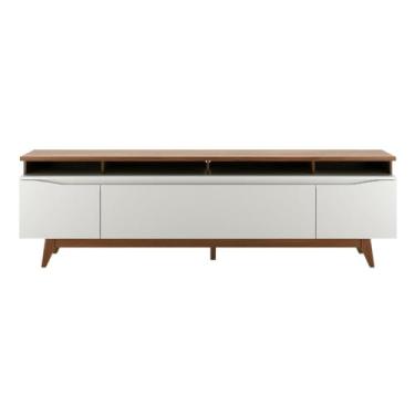 Imagem de Rack Flynt ST 219 cm Canella com Off White Fosco