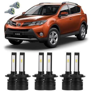 Imagem de Lâmpadas Ultra Led Alto Baixo Milha Toyota RAV 4 + Pingo T10 - Autovex