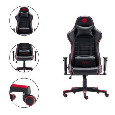 Imagem de Cadeira Gamer Prime X V2 140 Kg Com Altura do Encosto Regulável E Almofada Dazz