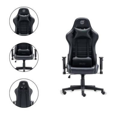 Imagem de Cadeira Gamer Prime X V2 140 Kg Com Altura do Encosto Regulável E Almofada Dazz