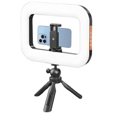 Imagem de Luz Para Celular Gravação De Vídeo,Luz De Anel Recarregável Portátil - Iluminação Contínua Para Vlog Transmissão Estúdio Filmagem Fotografia De Conteúdo