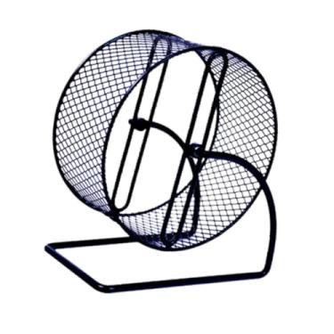 Imagem de Baoblaze Hamster de ferro Roda de corrida Silent Hamster Wheel Mute Black for Small Animals Iraneia porquinho Mish de arame de corrida de porcos, S